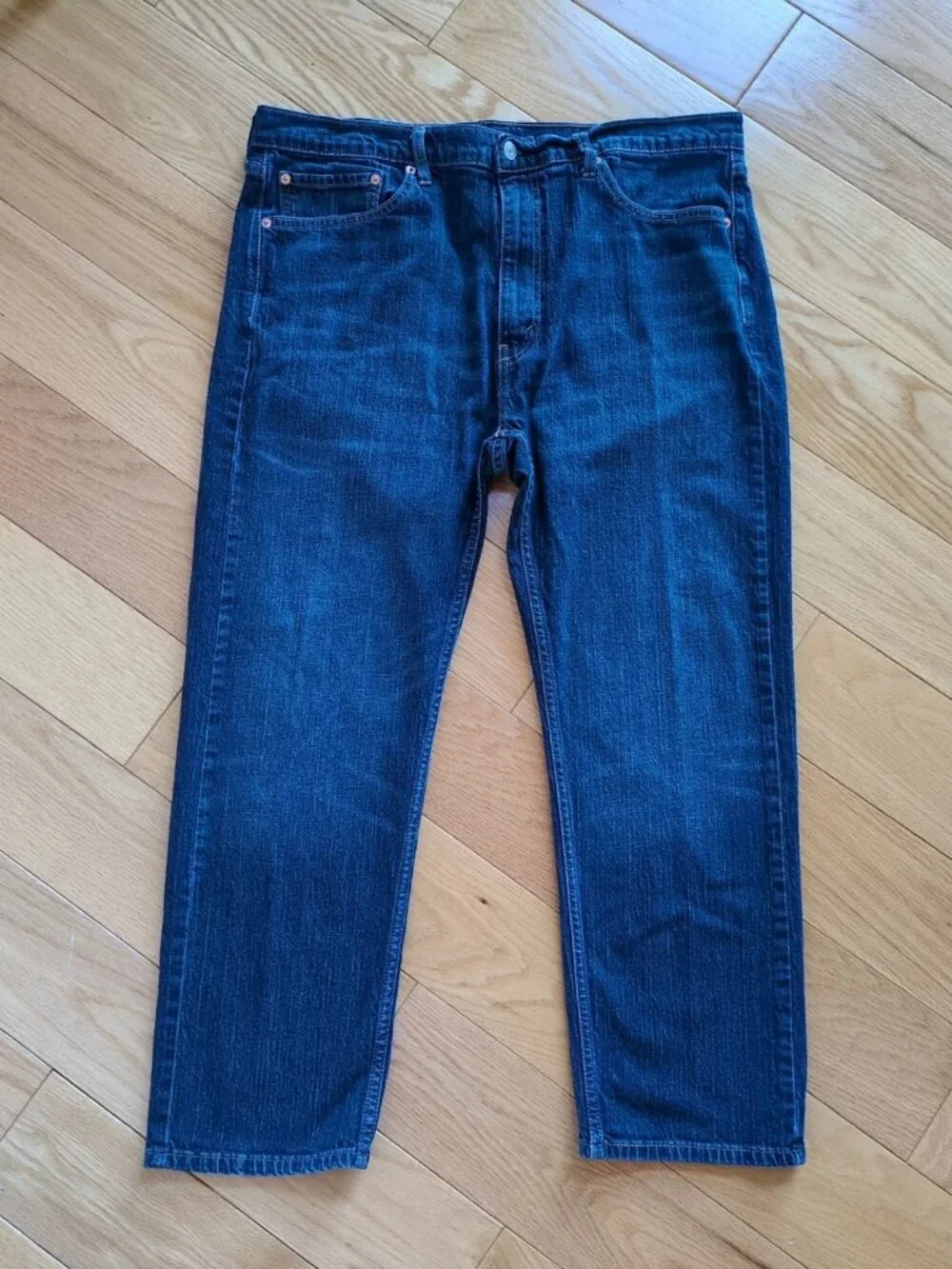 Levi's 505 Mens Regular Fit Denim Blue Jeans 40X29 (Actual Fit 38x28) Dark Wash